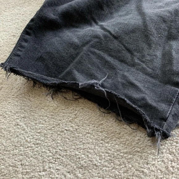 Madewell 9" Denim Shorts‎ in Everton Wash Mens 36 Black Raw Hem Summer Outdoor - Picture 12 of 12